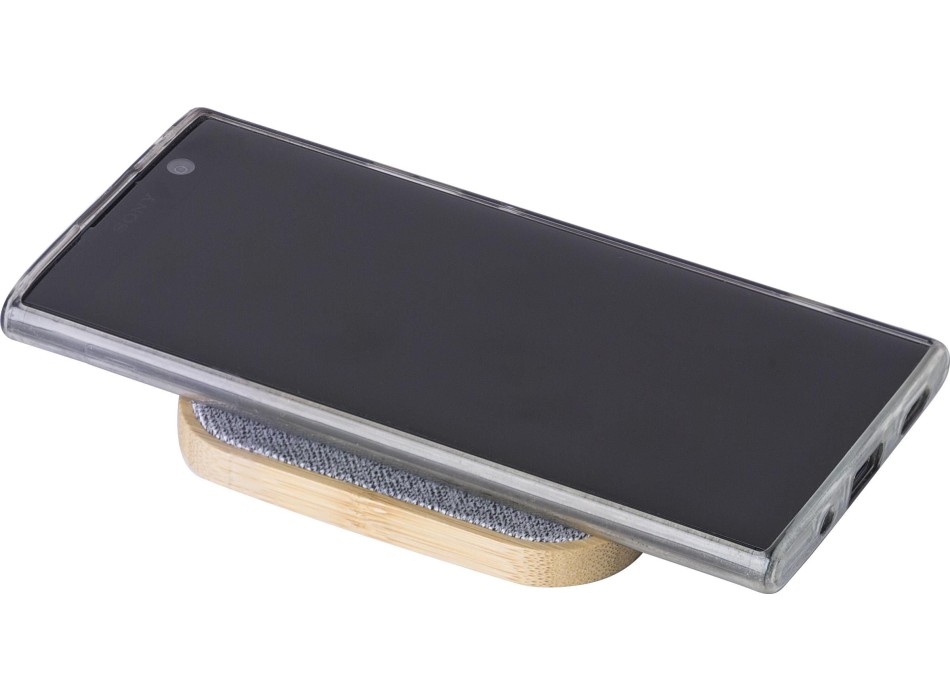 Caricabatterie wireless in bambù Moses