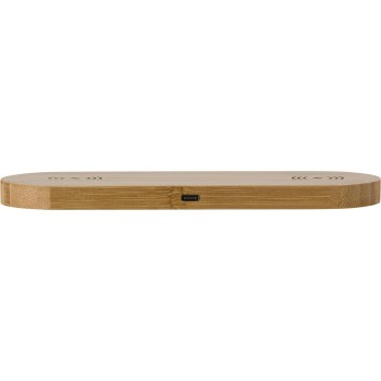 Caricatore wireless doppia posizione in bamboo Tatum