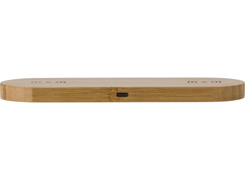 Caricatore wireless doppia posizione in bamboo Tatum