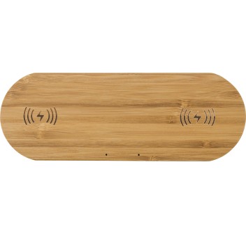Caricatore wireless doppia posizione in bamboo Tatum
