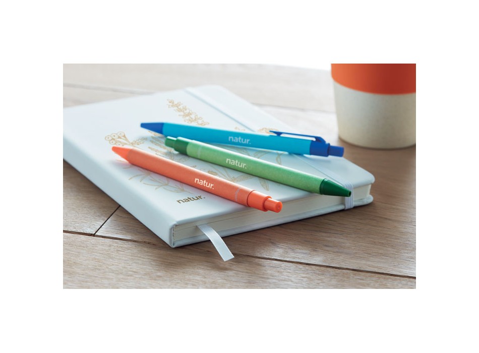 CARTOON COLOURED - Penna a sfera in PLA di mais