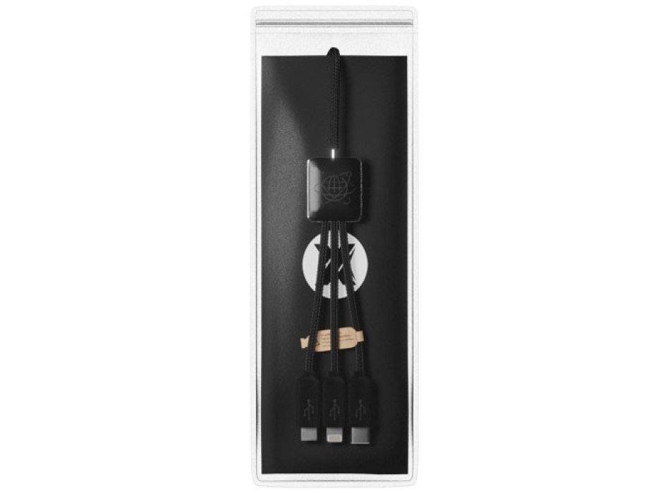 Cavo 5 in 1 con trasferimento dati in PET riciclato SCX.design C45