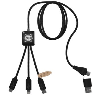 Cavo 5 in 1 con trasferimento dati in PET riciclato SCX.design C45