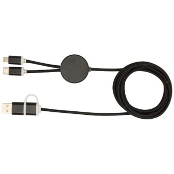 Cavo 5-in-1 in alluminio e plastica riciclata da 150 cm per la sincronizzazione dei dati e la ricarica rapida da 27 W Alasia