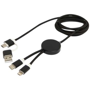 Cavo 5-in-1 in alluminio e plastica riciclata da 150 cm per la sincronizzazione dei dati e la ricarica rapida da 27 W Alasia