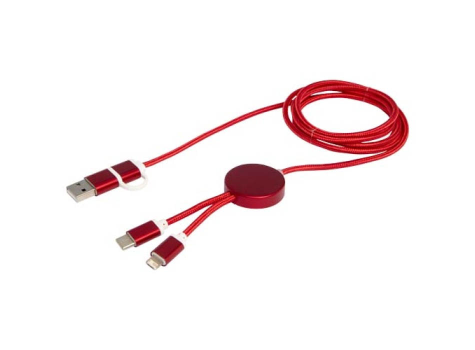 Cavo 5-in-1 in alluminio e plastica riciclata da 150 cm per la sincronizzazione dei dati e la ricarica rapida da 27 W Alasia