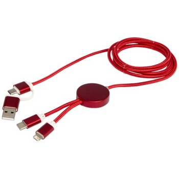 Cavo 5-in-1 in alluminio e plastica riciclata da 150 cm per la sincronizzazione dei dati e la ricarica rapida da 27 W Alasia