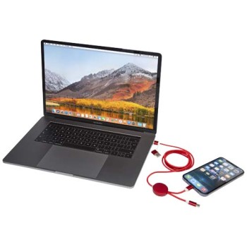 Cavo 5-in-1 in alluminio e plastica riciclata da 150 cm per la sincronizzazione dei dati e la ricarica rapida da 27 W Alasia