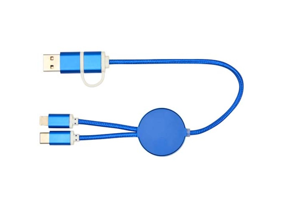 Cavo 5-in-1 in alluminio e plastica riciclata da 30 cm per la sincronizzazione dei dati e la ricarica rapida da 27 W Alasia