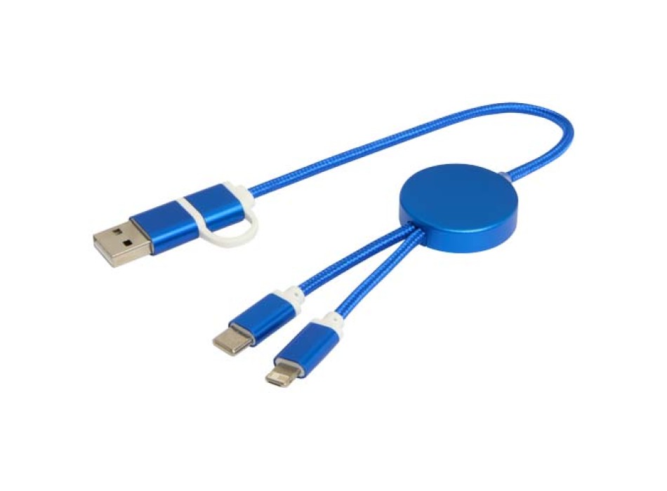 Cavo 5-in-1 in alluminio e plastica riciclata da 30 cm per la sincronizzazione dei dati e la ricarica rapida da 27 W Alasia