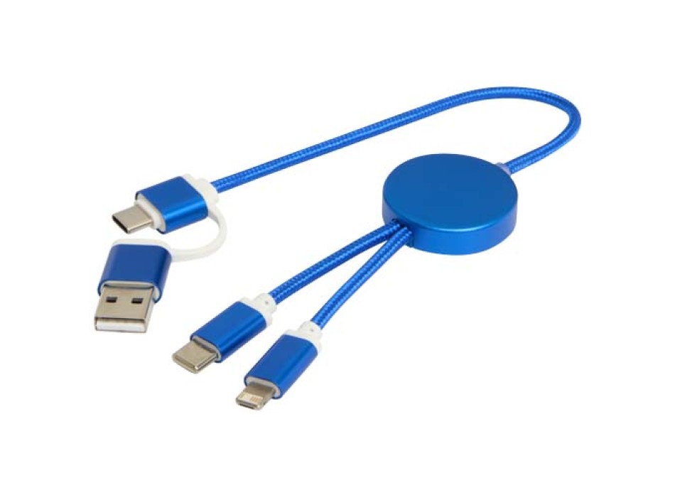 Cavo 5-in-1 in alluminio e plastica riciclata da 30 cm per la sincronizzazione dei dati e la ricarica rapida da 27 W Alasia