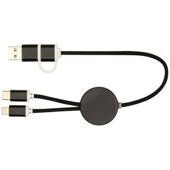 Cavo 5-in-1 in alluminio e plastica riciclata da 30 cm per la sincronizzazione dei dati e la ricarica rapida da 27 W Alasia