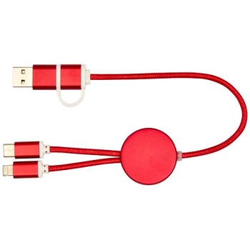 Cavo 5-in-1 in alluminio e plastica riciclata da 30 cm per la sincronizzazione dei dati e la ricarica rapida da 27 W Alasia