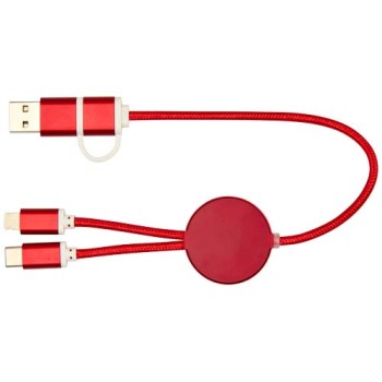 Cavo 5-in-1 in alluminio e plastica riciclata da 30 cm per la sincronizzazione dei dati e la ricarica rapida da 27 W Alasia