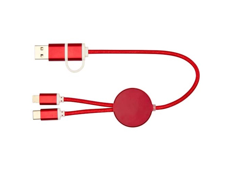 Cavo 5-in-1 in alluminio e plastica riciclata da 30 cm per la sincronizzazione dei dati e la ricarica rapida da 27 W Alasia
