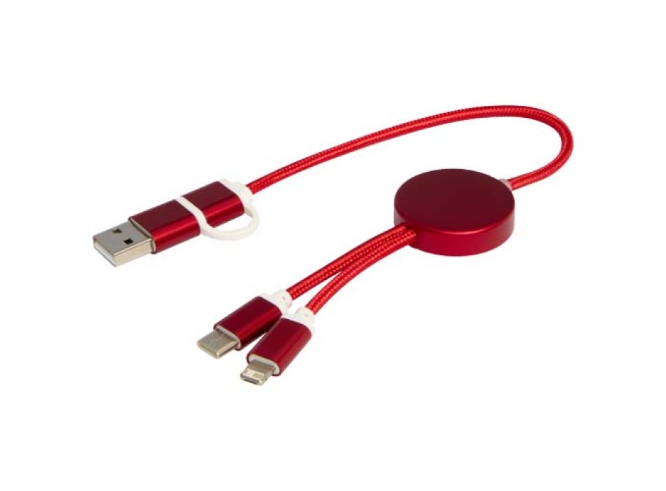 Cavo 5-in-1 in alluminio e plastica riciclata da 30 cm per la sincronizzazione dei dati e la ricarica rapida da 27 W Alasia