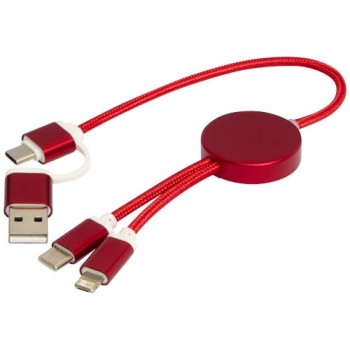 Cavo 5-in-1 in alluminio e plastica riciclata da 30 cm per la sincronizzazione dei dati e la ricarica rapida da 27 W Alasia