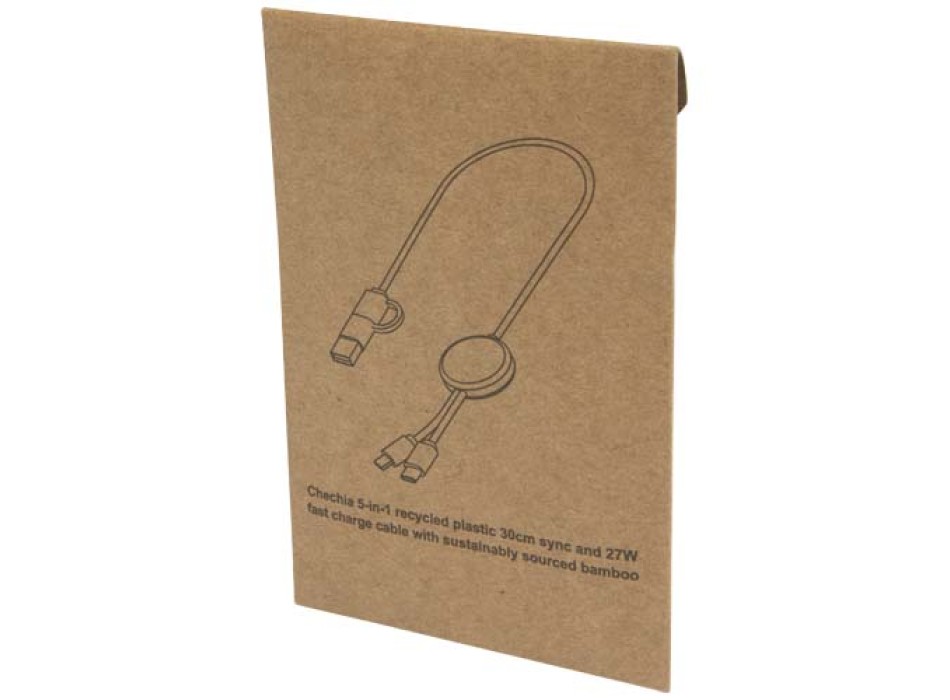Cavo 5-in-1 in plastica riciclata da 30 cm per la sincronizzazione dei dati e la ricarica rapida da 27 W Citala