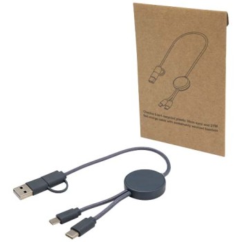 Cavo 5-in-1 in plastica riciclata da 30 cm per la sincronizzazione dei dati e la ricarica rapida da 27 W Citala