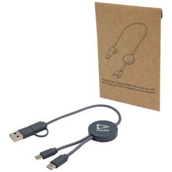 Cavo 5-in-1 in plastica riciclata da 30 cm per la sincronizzazione dei dati e la ricarica rapida da 27 W Citala