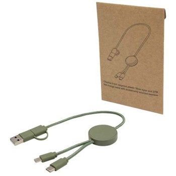 Cavo 5-in-1 in plastica riciclata da 30 cm per la sincronizzazione dei dati e la ricarica rapida da 27 W Citala