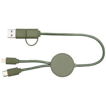 Cavo 5-in-1 in plastica riciclata da 30 cm per la sincronizzazione dei dati e la ricarica rapida da 27 W Citala