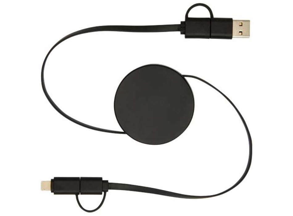 Cavo 5-in-1 in plastica riciclata retrattile da 90 cm per la sincronizzazione dei dati e la ricarica rapida da 40 W Citala