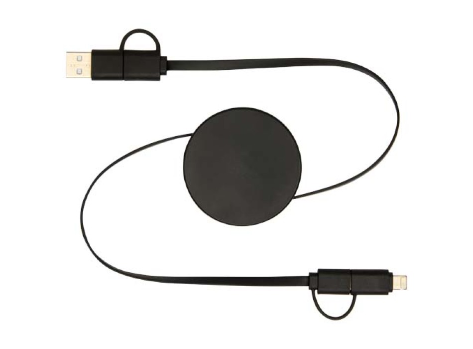 Cavo 5-in-1 in plastica riciclata retrattile da 90 cm per la sincronizzazione dei dati e la ricarica rapida da 40 W Citala