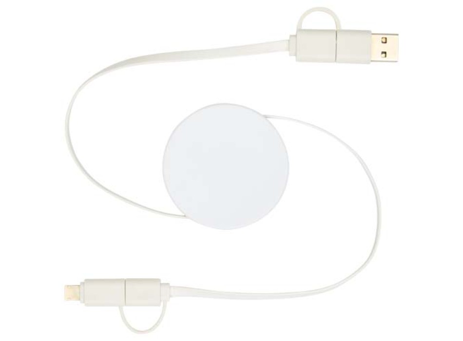 Cavo 5-in-1 in plastica riciclata retrattile da 90 cm per la sincronizzazione dei dati e la ricarica rapida da 40 W Citala