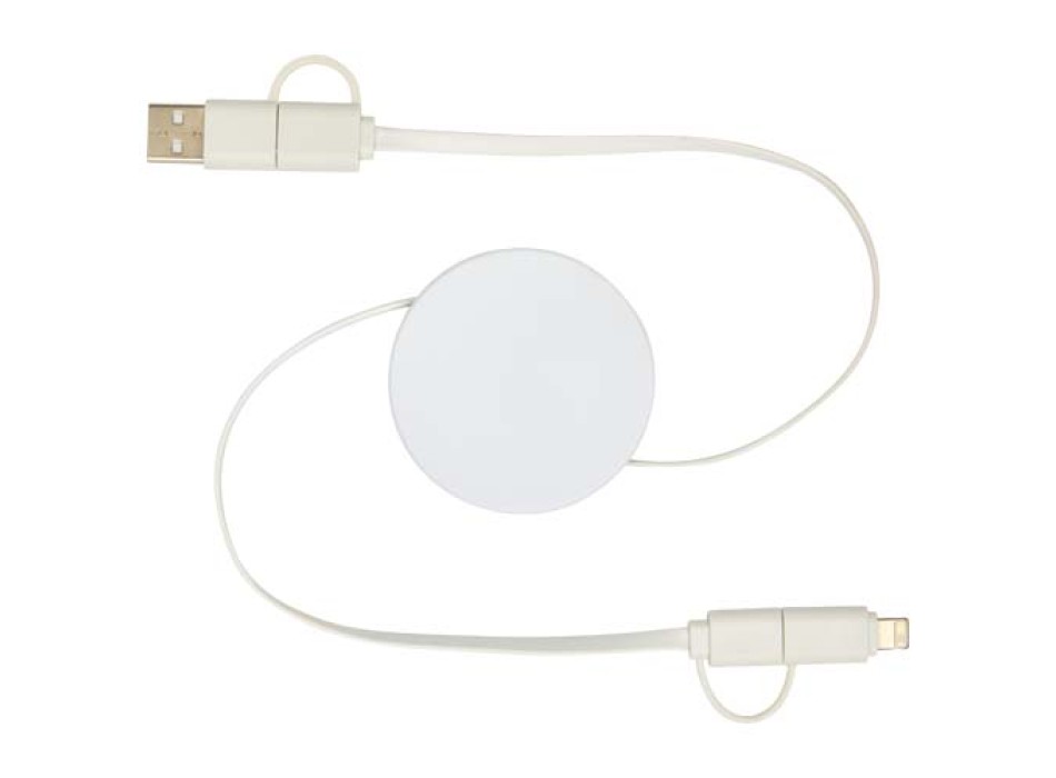 Cavo 5-in-1 in plastica riciclata retrattile da 90 cm per la sincronizzazione dei dati e la ricarica rapida da 40 W Citala