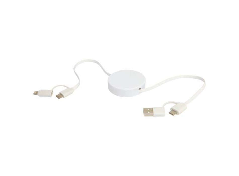 Cavo 5-in-1 in plastica riciclata retrattile da 90 cm per la sincronizzazione dei dati e la ricarica rapida da 40 W Citala