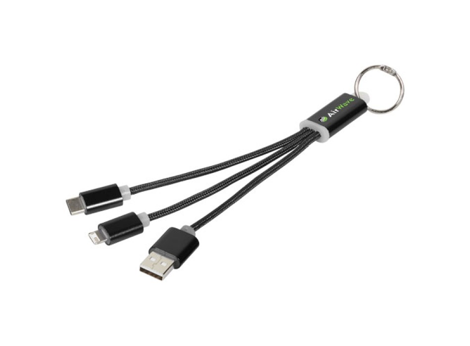 Cavo di ricarica 3 in 1 Metal con clip