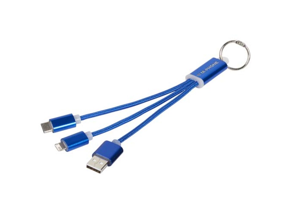 Cavo di ricarica 3 in 1 Metal con clip