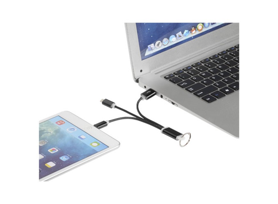 Cavo di ricarica 3 in 1 Metal con clip