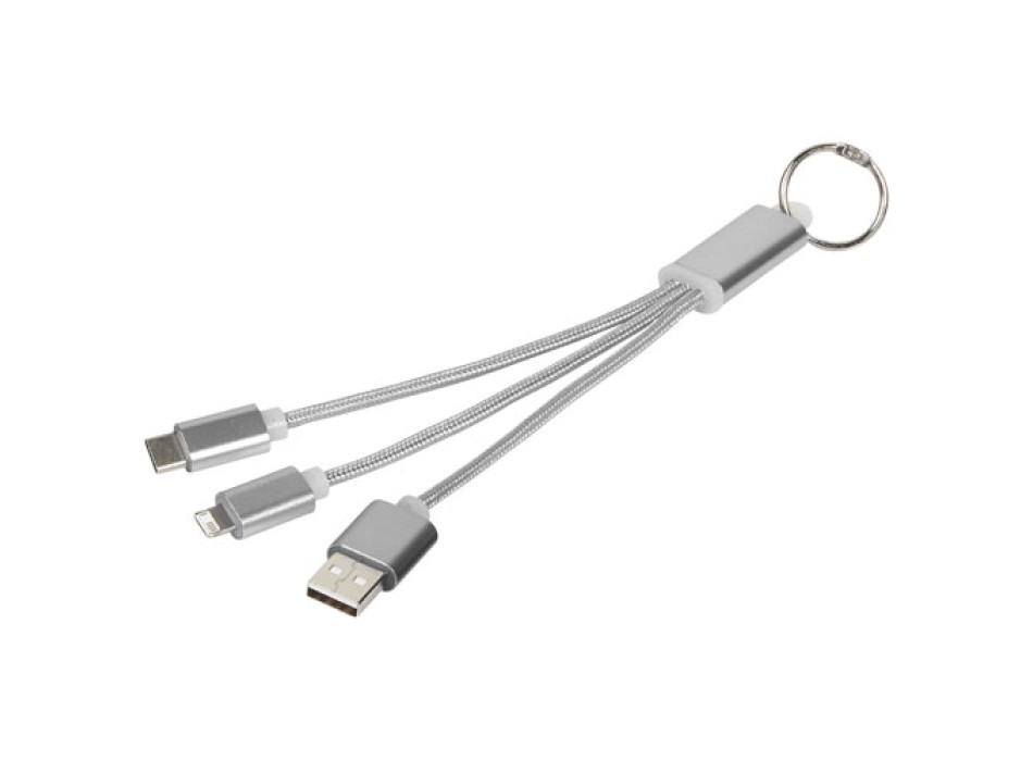 Cavo di ricarica 3 in 1 Metal con clip
