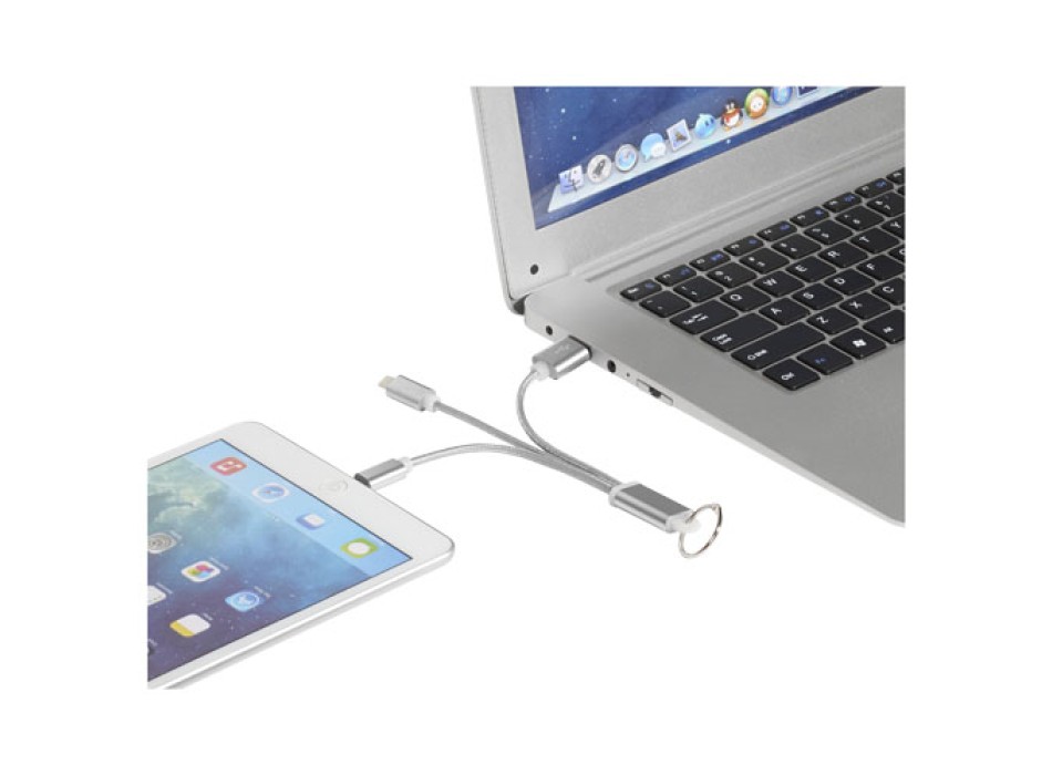 Cavo di ricarica 3 in 1 Metal con clip