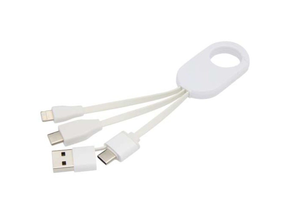 Cavo di ricarica 4-in-1 in alluminio riciclato Troop