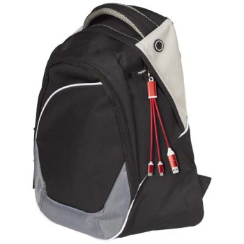 Cavo di ricarica in alluminio riciclato 4 in 1 con portachiavi Metal