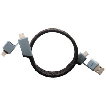Cavo di ricarica magnetico ultraveloce 4 in 1 in PET riciclato da 100 W SCX.design C52 