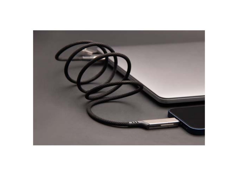 Cavo di ricarica magnetico ultraveloce 4 in 1 in PET riciclato da 100 W SCX.design C52 