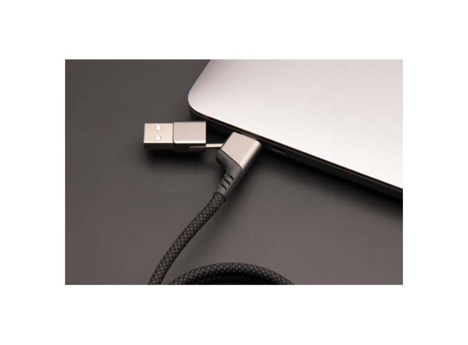 Cavo di ricarica magnetico ultraveloce 4 in 1 in PET riciclato da 100 W SCX.design C52 