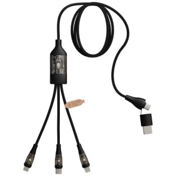 Cavo di ricarica rapida 5 in 1 da 100 W/5 A con display digitale SCX.design C50