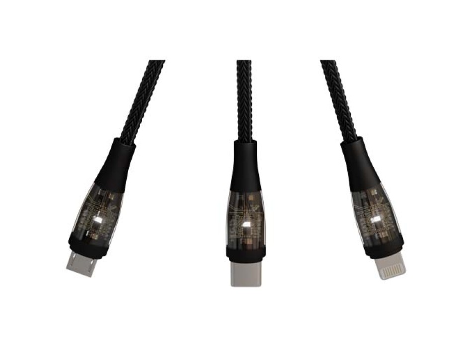 Cavo di ricarica rapida 5 in 1 da 100 W/5 A con display digitale SCX.design C50