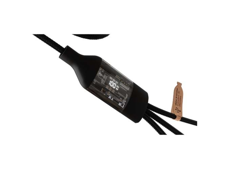 Cavo di ricarica rapida 5 in 1 da 100 W/5 A con display digitale SCX.design C50