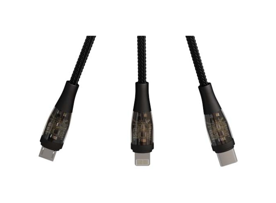 Cavo di ricarica rapida 5 in 1 da 100 W/5 A con display digitale SCX.design C50