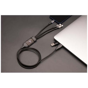 Cavo di ricarica rapida 5 in 1 da 100 W/5 A con display digitale SCX.design C50