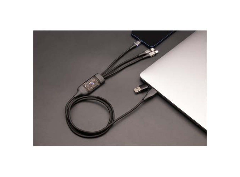 Cavo di ricarica rapida 5 in 1 da 100 W/5 A con display digitale SCX.design C50