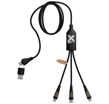 Cavo di ricarica rapida 5 in 1 da 100 W/5 A con display digitale SCX.design C50