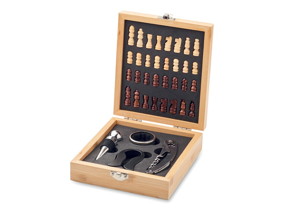 CHESSET - Set da vino con scacchiera