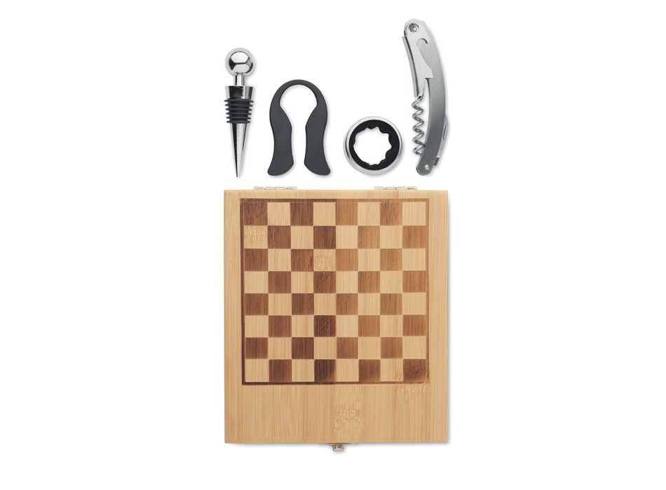 CHESSET - Set da vino con scacchiera